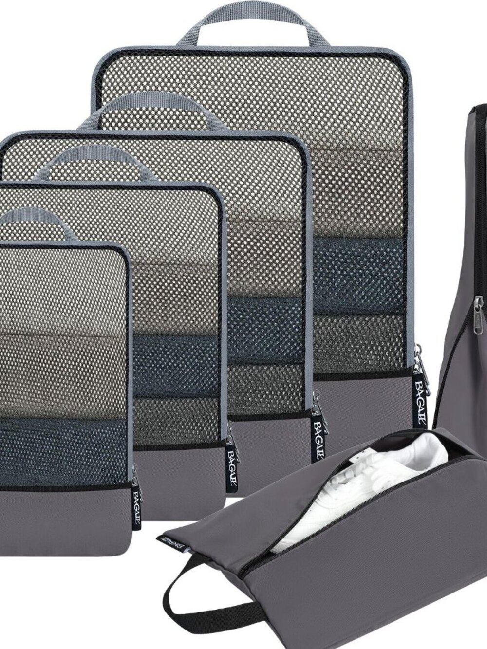 4 Set/6 Set/8 Set Compression Packing Cubes Travel Accessories Expandable Packin